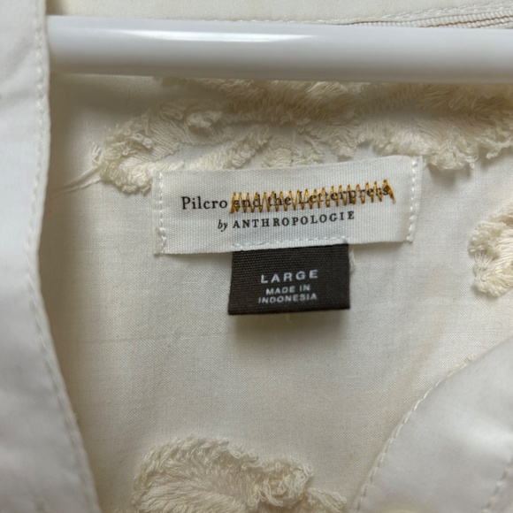 Detailed White Anthropologie Blouse - Picture 4 of 7